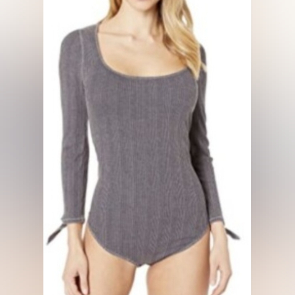 Free people GREY bodysuit XL NWOT